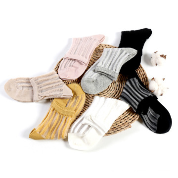 Medias de cristal mujeres calcetines de tobillo transpirable en verano fábrica de seda ultra delgada de fábrica